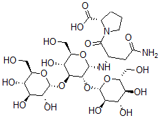 CAS#: 131088-79-4， (2S)-1-[(2S)-4-Amino-2-[[(2S,3R,4S,5R,6R)-5-Hydroxy-6-(Hydroxymethyl)-3,4-Bis[[(2S,3R,4S,5S,6R)-3,4,5-Trihydroxy-6-(Hydroxymethyl)Oxan-2-Yl]Oxy]Oxan-2-Yl]Amino]-4-Oxobutanoyl]Pyrrolidine-2-Carboxylic Acid