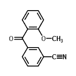 结构式 CAS# 131117-96-9, 3-(2-甲氧基苯甲酰基)苯甲腈