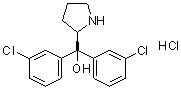 CAS#: 131180-59-1， Bis(3-Chlorophenyl)[(2R)-2-Pyrrolidinyl]Methanol Hydrochloride (1:1)