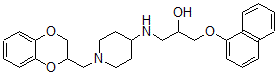 CAS#: 131184-64-0， 1-[[1-(2,3-Dihydro-1,4-Benzodioxin-2-Ylmethyl)Piperidin-4-Yl]Amino]-3-Naphthalen-1-Yloxypropan-2-Ol