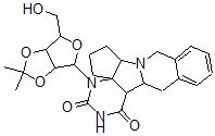 CAS#: 131247-49-9， 5,6,7,7A,9,10,14B,14C-Octahydro-4-(2,3-O-(1-Methylethylidene)-Ribofuranosyl)Cyclopenta(4,5)Pyrimido(5',4':3,4)Pyrrolo(2,1-a)Isoquinoline-1,3(2H,4H)-Dione