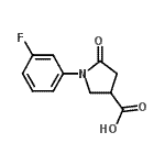 CAS 登录号：13135-69-8， 1-(3-氟苯基)-5-氧代-3-吡咯烷羧酸