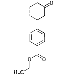 structure of CAS# 131379-22-1, Ethyl 4-(3-Oxocyclohexyl)Benzoate;Ethyl 4-(3-oxocyclohexyl)benzoate;MFCD03841041