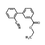 结构式 CAS# 131379-35-6, 乙基2'-氰基-3-联苯羧酸酯