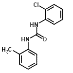 结构式 CAS# 13143-19-6, 1-(2-氯苯基)-3-(2-甲基苯基)脲