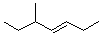 structure of CAS# 13172-91-3, (3E)-5-Methyl-3-Heptene;3-heptene, 5-methyl-;3-Heptene, 5-methyl-, trans