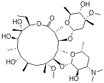 CAS#: 131791-18-9， (3R,4S,5S,6R,7R,9R,10S,11S,12R,13S,14R)-6-[(2S,3R,4S,6R)-4-Dimethylamino-3-Hydroxy-6-Methyloxan-2-Yl]Oxy-14-Ethyl-10,12,13-Trihydroxy-4-[(2R,4R,5S,6S)-5-Hydroxy-4-Methoxy-4,6-Dimethyloxan-2-Yl]Oxy-7-Methoxy-3,5,7,9,11,13-Hexamethyl-1-Oxacyclotetradecan-2-One