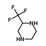 structure of CAS# 131922-05-9, 2-(Trifluoromethyl)Piperazine;(±)-2-(Trifluoromethyl)piperazine;(±)-2-(Trifluoromethyl)piperazine;MFCD07373382