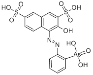 CAS 登录号：132-33-2， 4-[(2-砷苯基)亚肼基]-3-氧代萘-2,7-二磺酸