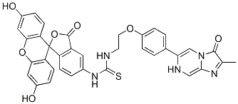 CAS#: 132059-43-9， Sodium 6'-Hydroxy-5-[2-[4-(2-Methyl-3-Oxo-7H-Imidazo[1,2-d]Pyrazin-6-Yl)Phenoxy]Ethylcarbamothioylamino]-3-Oxospiro[2-Benzofuran-1,9'-Xanthene]-3'-Olate