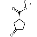 structure of CAS# 132076-27-8, Methyl (1R)-3-Oxocyclopentanecarboxylate;