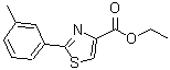 structure of CAS# 132089-33-9, Ethyl 2-(3-Methylphenyl)-1,3-Thiazole-4-Carboxylate;Ethyl 2-m-tolylthiazole-4-carboxylate;Ethyl 2-m-tolyl-thiazole-4-carboxylate;ethyl2-m-tolylthiazole-4-carboxylate