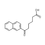 结构式 CAS# 132104-10-0, 6-(2-萘基)-6-氧代己酸