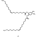 structure of CAS# 132172-61-3, N,N,N-Trimethyl-2,3-Bis[(9Z)-9-Octadecenoyloxy]-1-Propanaminium Chloride;