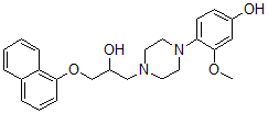 CAS#: 132194-31-1， 4-[4-(2-Hydroxy-3-Naphthalen-1-Yloxypropyl)Piperazin-1-Yl]-3-Methoxyphenol