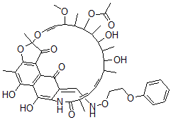 CAS#: 132338-78-4， 3-(((2-Phenoxyethoxy)imino)methyl)rifamycin