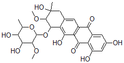 CAS#: 132354-18-8， 7-(4,5-Dihydroxy-3-Methoxy-6-Methyloxan-2-Yl)Oxy-2,4,6,9-Tetrahydroxy-8-Methoxy-9-Methyl-8,10-Dihydro-7H-Tetracene-5,12-Dione