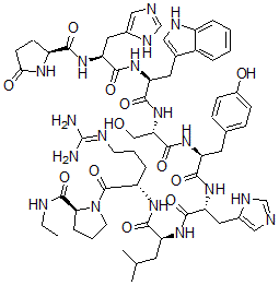 CAS#: 132461-43-9， 6-D-histidine-9-(N-ethyl-L-prolinamide)-10-deglycinamide-Luteinizing hormone-releasing factor (pig)