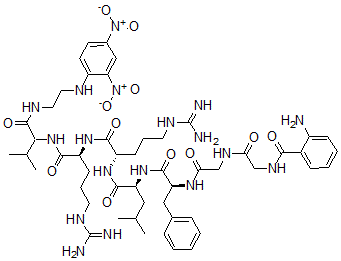 CAS#: 132472-84-5， 2-Aminobenzoyl-Glycyl-Glycyl-Phenylalanyl-Leucyl-Arginyl-Arginyl-Valyl-N-(2,4-Dinitrophenyl)Ethylenediamine