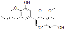 CAS#: 132587-59-8， 7-Hydroxy-3-[3-Hydroxy-4-Methoxy-5-(3-Methylbut-2-Enyl)Phenyl]-5-Methoxychromen-4-One