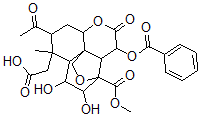 CAS#: 132616-54-7， (3S-(3alpha,3aalpha,4alpha,6aalpha,8alpha,9beta,10alpha,10aS*,11S*,12R*))-8-Acetyl-4-(Benzoyloxy)Octahydro-11,12-Dihydroxy-3-(Methoxycarbonyl)-9-Methyl-5-Oxo-3,10-Ethano-1H,8H-Furo(3,4-d)(1)Benzopyran-9-Acetic Acid