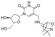 CAS 登录号:132723-75-2, 4-(((1-(2-脱氧-beta-D-赤式-呋喃戊糖基)-1,2,3,4-四氢-2,4-二氧代-5-嘧啶基)甲基)氨基)-2,2,6,6-四甲基-1-哌啶基氧基