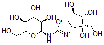 CAS#: 132729-37-4， (3aR,4R,5S,6S,6aS)-4-(Hydroxymethyl)-2-[[(2S,3R,4S,5S,6R)-3,4,5-Trihydroxy-6-(Hydroxymethyl)Oxan-2-Yl]Amino]-3a,5,6,6a-Tetrahydrocyclopenta[d][1,3]Oxazole-4,5,6-Triol