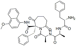 CAS#: 132806-29-2， 5-[[(2S)-1-[[(2S)-1-[[(2S)-1-[4-[(2S)-3-Amino-2-[(4-Methoxynaphthalen-2-Yl)Amino]-3-Oxopropyl]Phenyl]-1-Oxopropan-2-Yl]Amino]-1-Oxopropan-2-Yl]Amino]-1-Oxo-3-Phenylpropan-2-Yl]Amino]-5-Oxopentanoic Acid