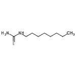 structure of CAS# 13281-03-3, 1-Octylthiourea;1-Octyl-2-thiourea;amino(octylamino)methane-1-thione;MFCD00060473