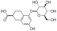 CAS#: 133084-09-0， (2S)-7-Hydroxy-5-[(2S,3R,4S,5S,6R)-3,4,5-Trihydroxy-6-(Hydroxymethyl)Oxan-2-Yl]Oxy-1,2,3,4-Tetrahydronaphthalene-2-Carboxylic Acid