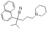 CAS#: 13326-36-8， alpha-Isopropyl-alpha-(1-Naphtyl)-1-Piperidinevaleronitrile
