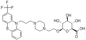 CAS#: 133310-09-5， (2S,3S,4S,5R,6R)-3,4,5-Trihydroxy-6-[2-[4-[3-[2-(Trifluoromethyl)Phenothiazin-10-Yl]Propyl]Piperazin-1-Yl]Ethoxy]Oxane-2-Carboxylic Acid