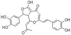 CAS#: 133360-41-5， (4Z)-3-(3,4-Dihydroxyphenyl)-6-[(E)-2-(3,4-Dihydroxyphenyl)Ethenyl]-1-Hydroxy-4-(2-Oxopropylidene)-3,3alpha-Dihydrofuro[4,3-e]Oxepin-8-One