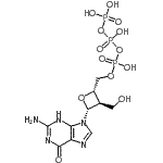 CAS#: 133386-21-7， Triphosphoric Acid, Mono[[(2S,3R,4R)-4-(2-Amino-3,6-Dihydro-6-Oxo-9H-Purin-9-Yl)-3-(Hydroxymethyl)-2-Oxetanyl]Methyl] Ester