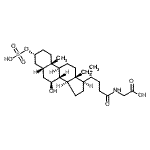 CAS#: 133429-88-6， 2-[[(4R)-4-[(3R,5R,7S,8R,9S,10S,13R,14S,17R)-7-Hydroxy-10,13-Dimethyl-3-Sulfooxy-2,3,4,5,6,7,8,9,11,12,14,15,16,17-Tetradecahydro-1H-Cyclopenta[a]Phenanthren-17-Yl]Pentanoyl]Amino]Acetic Acid