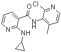 structure of CAS# 133627-47-1, N-(2-Chloro-4-Methyl-3-Pyridinyl)-2-(Cyclopropylamino)-3-Pyridinecarboxamide;N-(2-Lhioro-4-Methyi-J-Pyndinyl)-2-(Cyclopropyi Amino)-3-Pyridine Carboxamide;N-(2-Chioro-4-Methyi-3-Pyndinyl)-2-(Cyclopropyi Amino)-3-Pyridine Carboxamide;3-Pyridinecarboxamide,Nevirapine