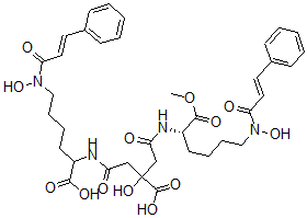 CAS#: 133705-27-8， 2-Hydroxy-2-[2-[[1-Hydroxy-6-[Hydroxy-[(E)-3-Phenylprop-2-Enoyl]Amino]-1-Oxohexan-2-Yl]Amino]-2-Oxoethyl]-4-[[(2S)-6-[Hydroxy-[(E)-3-Phenylprop-2-Enoyl]Amino]-1-Methoxy-1-Oxohexan-2-Yl]Amino]-4-Oxobutanoic Acid
