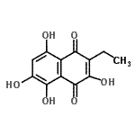 CAS#: 13378-91-1， 2-Ethyl-3,5,6,8-Tetrahydroxy-1,4-Naphthoquinone