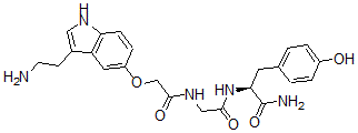 CAS#: 133790-08-6， (2S)-2-[[2-[[2-[[3-(2-Aminoethyl)-1H-Indol-5-Yl]Oxy]Acetyl]Amino]Acetyl]Amino]-3-(4-Hydroxyphenyl)Propanamide