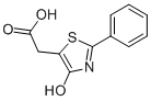 structure of CAS# 133834-03-4, 4-Hydroxy-2-Phenyl-5-Thiazoleacetic Acid;5-(Carboxymethyl)-2-Phenyl-1,3-Thiazol-4-Ol, (5-Carboxymethyl)-4-Hydroxy-2-Phenyl-1,3-Thiazole;2-(4-HYDROXY-2-PHENYL-1,3-THIAZOL-5-YL)ACETIC ACID;(4-Hydroxy-2-Phenyl-1,3-Thiazol-5-Yl)Acetic Acid