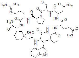 CAS#: 133851-41-9， beta-Mercapto-beta,beta-cyclopentamethylenepropionic acid-2-trp-8-arg-oxytocin