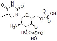 CAS#: 133906-27-1， [(2R,3S,4R,5R,6R)-5-Amino-4-Hydroxy-6-(5-Methyl-2,4-Dioxopyrimidin-1-Yl)-2-(Sulfooxymethyl)Oxan-3-Yl] Hydrogen Sulfate