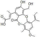 CAS#: 133943-50-7， (E)-3-[1-[(E)-But-2-En-2-Yl]-9-Hydroxy-10-(Hydroxymethyl)-3-Methoxy-4-Methyl-6-Oxobenzo[c][1,5]Benzodioxepin-7-Yl]But-2-Enoic Acid