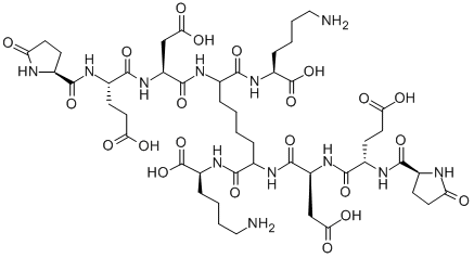 CAS#: 134143-28-5， (S)-5-Oxo-L-prolyl-L-alpha-glutamyl-L-alpha-aspartyl-N8-(5-amino-1-carboxypentyl)-8-oxo-N7-(N-(N-(5-oxo-L-prolyl)-L-alpha-glutamyl)-L-alpha-aspartyl)-2,7,8-triaminooctanoyl-L-lysine