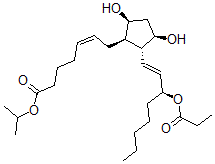 CAS 登录号：134152-12-8， (Z)-7-[(1R,2R,3R,5S)-3,5-二羟基-2-[(E,3S)-3-丙酰氧基辛-1-烯基]环戊基]庚-5-烯酸丙-2-基酯