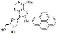 CAS#: 134249-05-1， (2R,3S)-5-[6-Amino-8-(Pyren-2-Ylamino)Purin-9-Yl]-2-(Hydroxymethyl)Oxolan-3-Ol