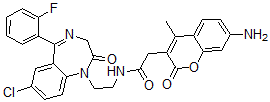 CAS#: 134282-95-4， 2-(7-Amino-4-Methyl-2-Oxochromen-3-Yl)-N-[2-[7-Chloro-5-(2-Fluorophenyl)-2-Oxo-3H-1,4-Benzodiazepin-1-Yl]Ethyl]Acetamide