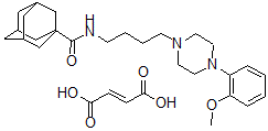 CAS#: 134390-73-1， 4-(4-(1-Adamantanecarboxamido)butyl)-1-(2-methoxyphenyl)piperazine fumarate