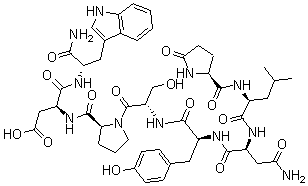 CAS#: 134599-16-9， 5-Oxo-L-Prolyl-L-Leucyl-L-Asparaginyl-L-Tyrosyl-L-Seryl-L-Prolyl-L-alpha-Aspartyl-L-Tryptophanamide
