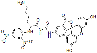 CAS#: 134649-45-9， (2S)-6-Amino-N-[(3',6'-Dihydroxy-3-Oxospiro[2-Benzofuran-1,9'-Xanthene]-5-Yl)Carbamothioyl]-2-[(2,4-Dinitrophenyl)Amino]Hexanamide